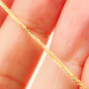 14K Solid Gold Wheat Chain